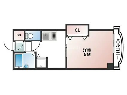 サンクリエイト江坂(1K/3階)の間取り写真