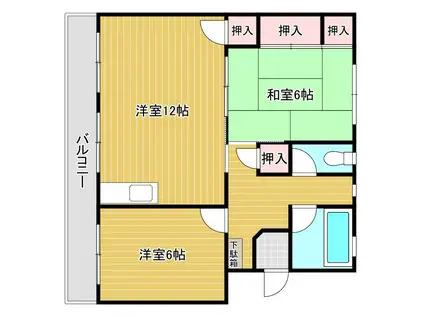 SATO BUILD(2LDK/3階)の間取り写真