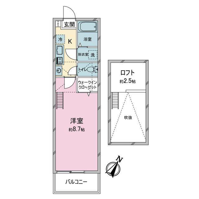 FORER(1K/3階)の間取り写真