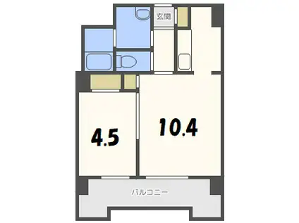 UURコート札幌北三条(1LDK/11階)の間取り写真