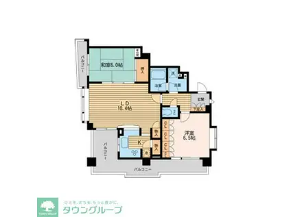 レジディア葛西(2LDK/2階)の間取り写真