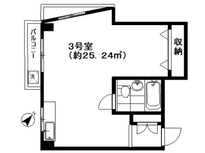山京パレス中落合(ワンルーム/3階)の間取り写真