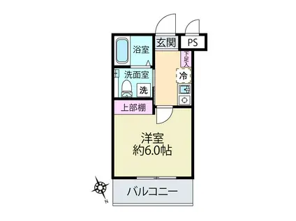 SOPHIAS高井戸(1K/2階)の間取り写真