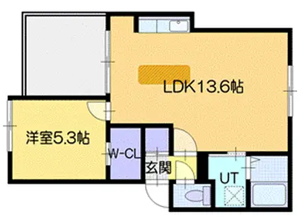 BEVANCOL(1LDK/3階)の間取り写真