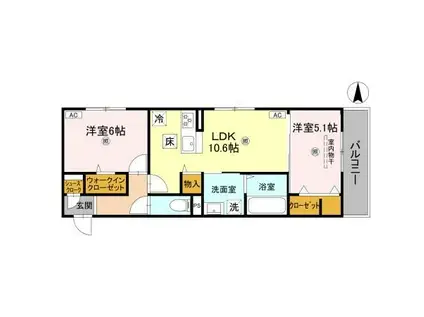 JR奈良線 奈良駅 徒歩11分 3階建 新築(2LDK/1階)の間取り写真