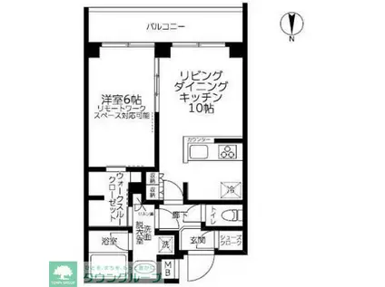 アイル中野江古田の森公園(1LDK/2階)の間取り写真