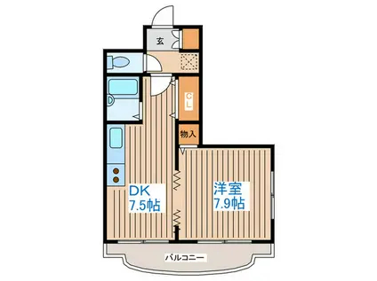エンドレス三井南3西7(1DK/2階)の間取り写真