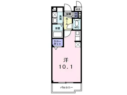 パラッツオエレガンテ(1K/1階)の間取り写真
