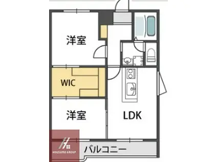 カルム東豊中(3LDK/2階)の間取り写真