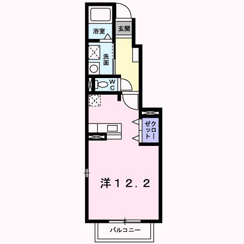アルモニー(ワンルーム/1階)の間取り写真