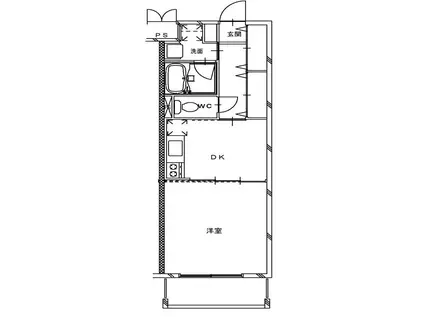 COCO中仙道(1DK/5階)の間取り写真