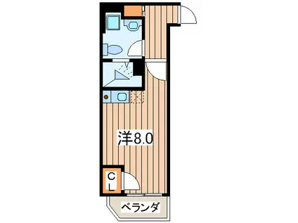 ブライトヒルレジデンス横浜(ワンルーム/6階)の間取り写真