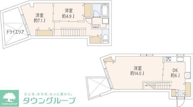 GRANDSTORY用賀II(2LDK/1階)の間取り写真