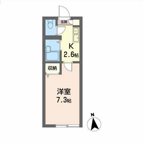 ラフォーレ・N・B(1K/1階)の間取り写真