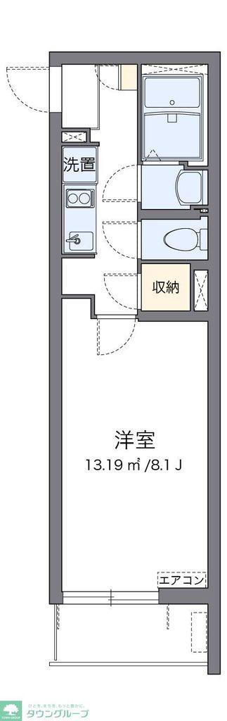 クレイノSIB(1K/1階)の間取り写真