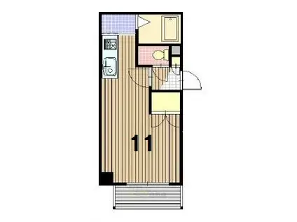 ファーストコート東札幌(1K/4階)の間取り写真