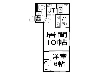 ロサグラウクス(1LDK/2階)の間取り写真