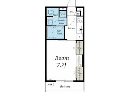 リブリ・FUSTO(1K/1階)の間取り写真