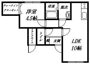 グランメール(1LDK/2階)の間取り写真