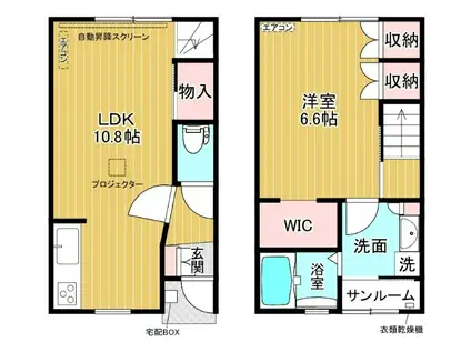 VILLA COMFORT(1LDK/1階)の間取り写真