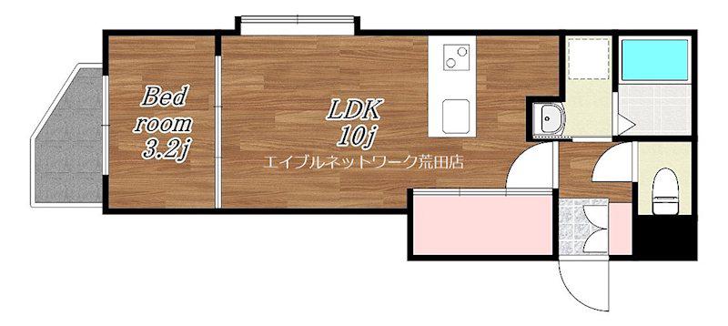 CLASS城西(1LDK/5階)の間取り写真