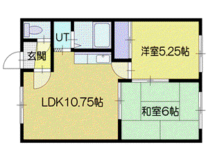 柏木21(2LDK/1階)の間取り写真