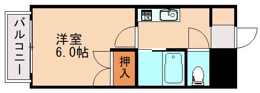 シングルライフ(1K/4階)の間取り写真