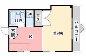 メゾンシンセイ(ワンルーム/2階)の間取り写真