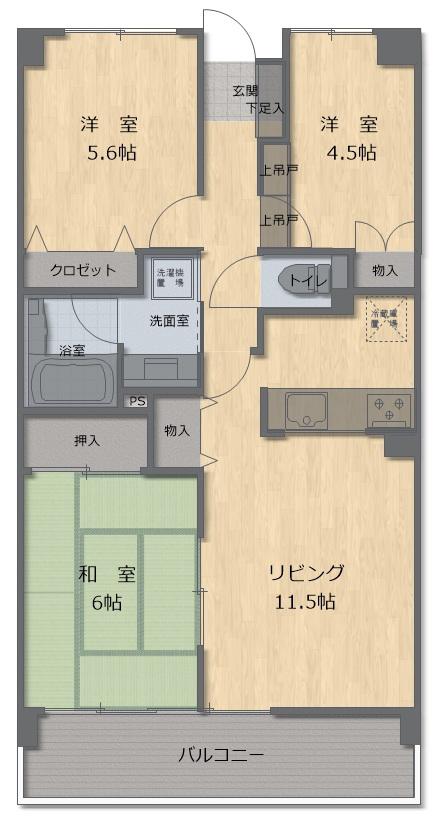 GREAT HEIM(3LDK/6階)の間取り写真