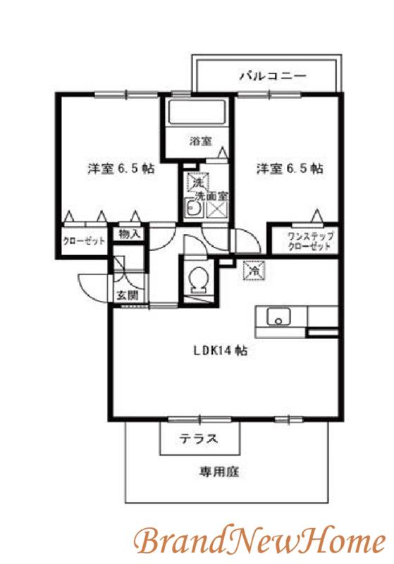 ラ ヴィーテ北花田(2LDK/1階)の間取り写真