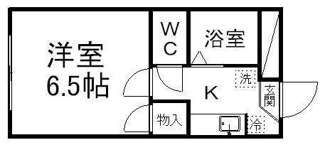 コスモ土樋(1K/4階)の間取り写真
