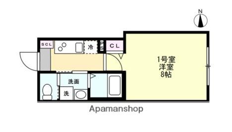 FELICE元住吉(1K/2階)の間取り写真
