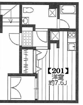 MDM練馬III(1K/2階)の間取り写真
