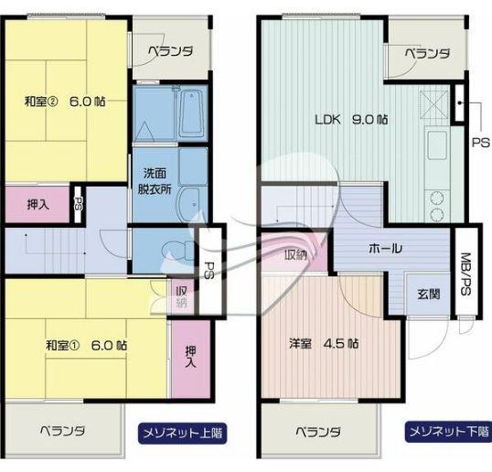 メゾンリベルテ(3LDK/2階)の間取り写真