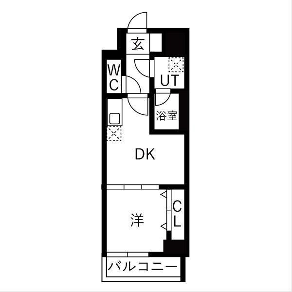 OAKLANCE 森下II(1DK/3階)の間取り写真