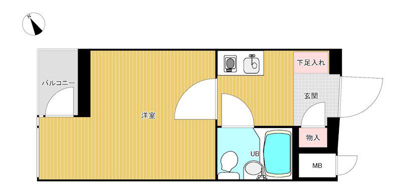 日興パレス西荻窪PARTII(1K/2階)の間取り写真