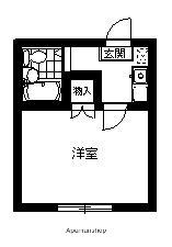 コーラル鵠沼(1K/1階)の間取り写真