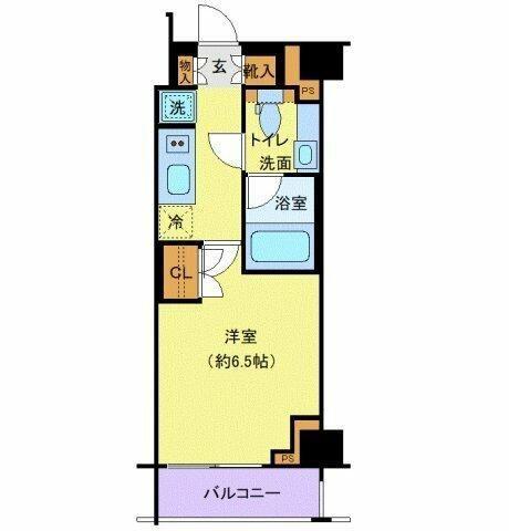 クレヴィア山吹神楽坂(1K/2階)の間取り写真