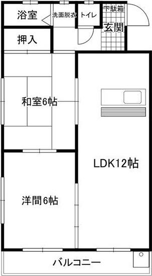 コーポエイト(2LDK/1階)の間取り写真
