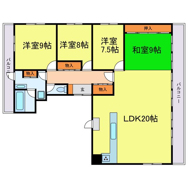 ARK21(4LDK/6階)の間取り写真