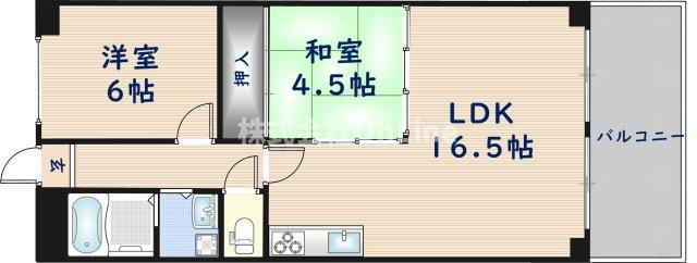 メディオII(2LDK/3階)の間取り写真
