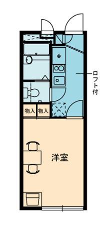レオパレスパルティータ(1K/1階)の間取り写真