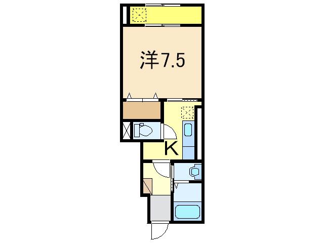 コンセル ジュール(1K/1階)の間取り写真