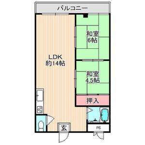 メゾン大和枚岡(2LDK/B1階)の間取り写真
