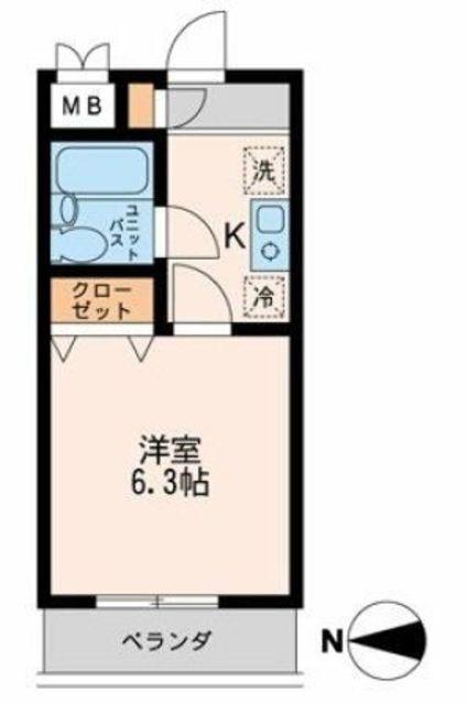 品川中延ステーションレジデンス(1K/3階)の間取り写真