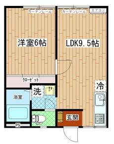 サンボアンガビレッジI(1LDK/1階)の間取り写真