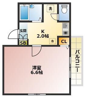 フォーシーズン上板橋(1K/5階)の間取り写真