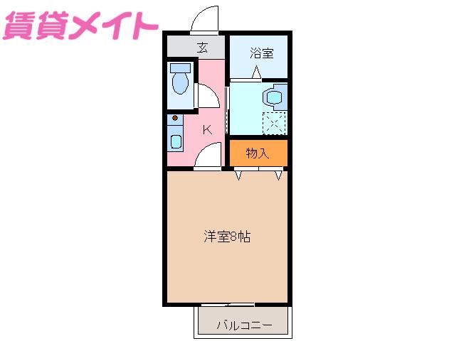 エル・レマンソ(1K/2階)の間取り写真