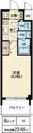 スプランディッド十三本町(1K/3階)の間取り写真