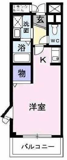 アビタシオン68(ワンルーム/3階)の間取り写真